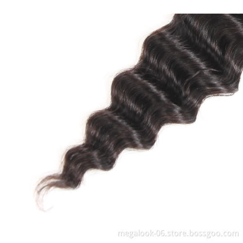 Megalook Hair Discounts Wholesale Best Cheap Natural Premium Quality Virgin Brazilian Deep Loose Wave Hair Bundles